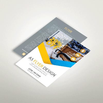 A4 Panoramic flyers (420mm x 148.5mm)