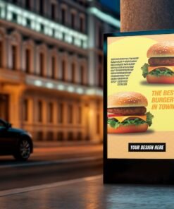 custom backlit poster uk for restaurant advertising