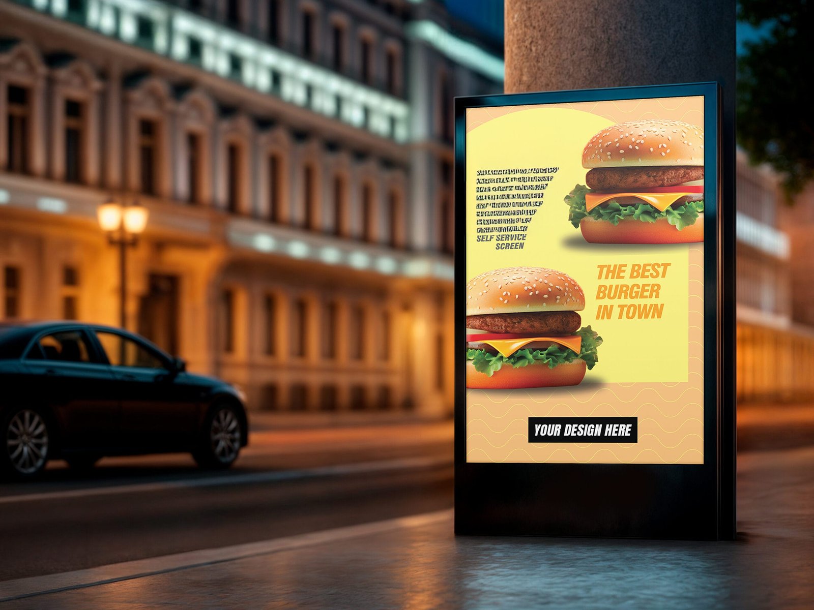 custom backlit poster uk for restaurant advertising