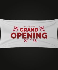 weatherproof pvc banner with metal eyelets